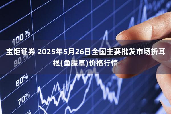 宝钜证券 2025年5月26日全国主要批发市场折耳根(鱼腥草)价格行情